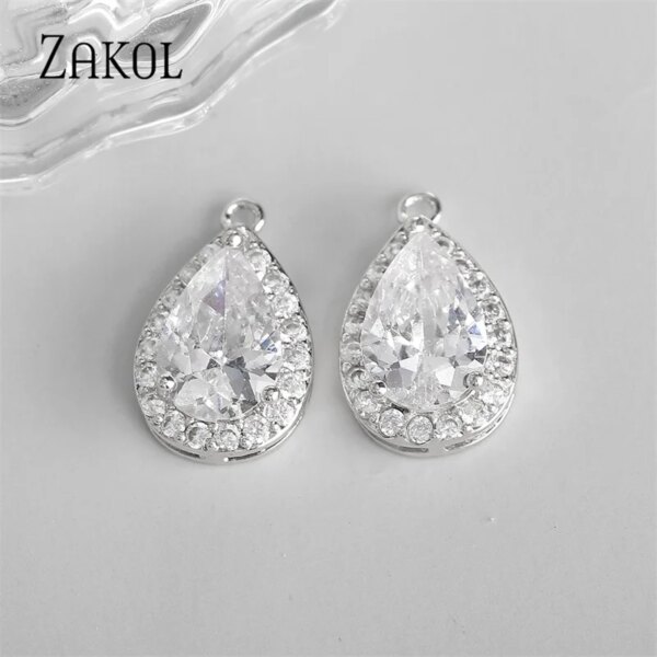 boucles d oreilles mariée en Forme de Goutte d'Eau Cubique, Bijoux à Faire Soi-Même