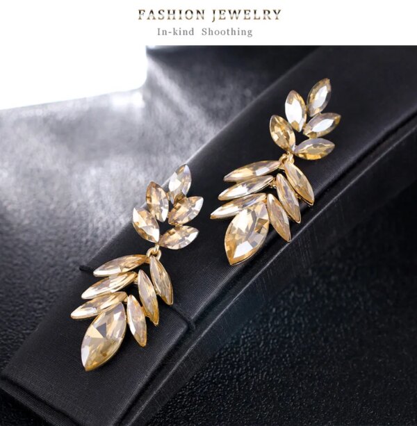 70328-9214e1.jpg boucles d oreilles mariée longues en biscuits cristal clair pour femmes, bijoux de mariage