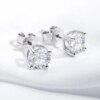boucles d oreilles mariée en Moissanite pour hommes et femmes, 0.1 – 3ct, S925