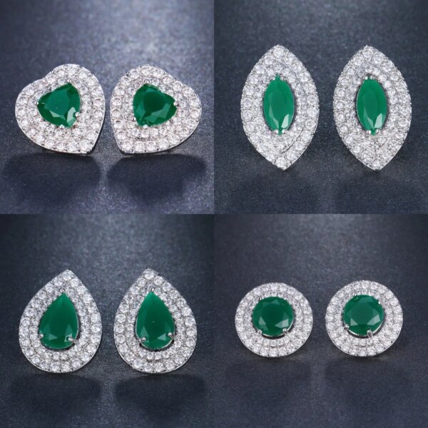 boucles d oreilles mariée pour femme, bijoux de mariage, Zircon cubique