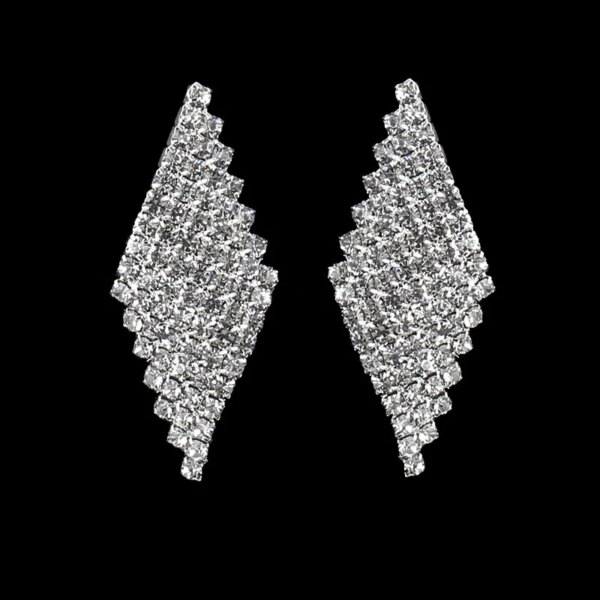 70765-c57696.jpg boucles d oreilles mariée carrées/rondes/cœur en strass de couleur argent pour femmes
