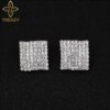boucles d oreilles mariée carrées/rondes/cœur en strass de couleur argent pour femmes