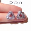 boucles d oreilles mariée Iced Out pour Femme, Design Exquis, Sub structure emballages