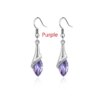 boucles d oreilles mariée goutte d'eau brillantes pour femmes, boucles d'oreilles élégantes