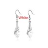 boucles d oreilles mariée goutte d'eau brillantes pour femmes, boucles d'oreilles élégantes