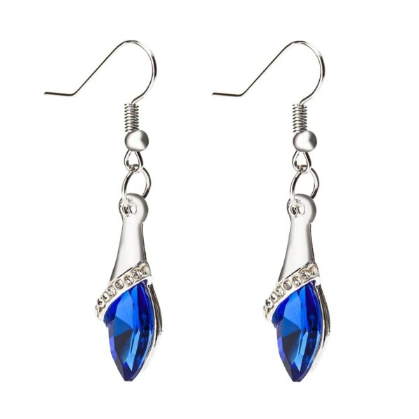 boucles d oreilles mariée goutte d'eau brillantes pour femmes, boucles d'oreilles élégantes
