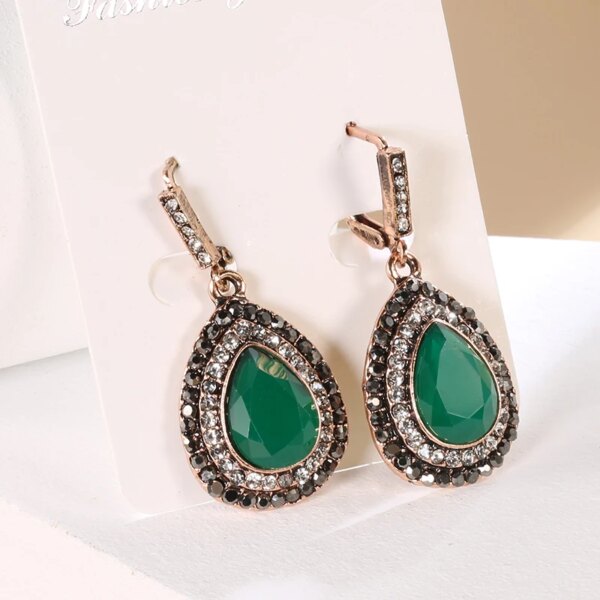 boucles d oreilles mariée Vintage en Clip Gris pour Femme, Patients Boho