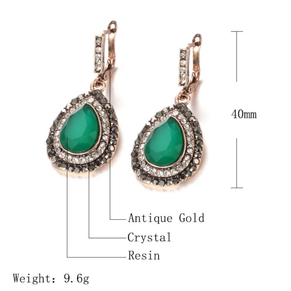 boucles d oreilles mariée Vintage en Clip Gris pour Femme, Patients Boho