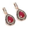 boucles d oreilles mariée Vintage en Clip Gris pour Femme, Patients Boho