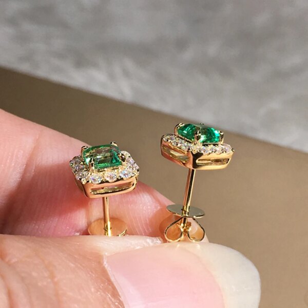 boucles d oreilles mariée en zircon cubique vert pour femme
