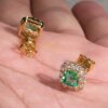 boucles d oreilles mariée en zircon cubique vert pour femme