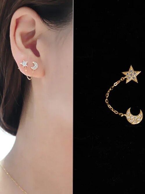 70933-181c58.jpg Boucle d oreille 2 trous , Vintage, 2 ou 1 pièces, deux piercings, un côté