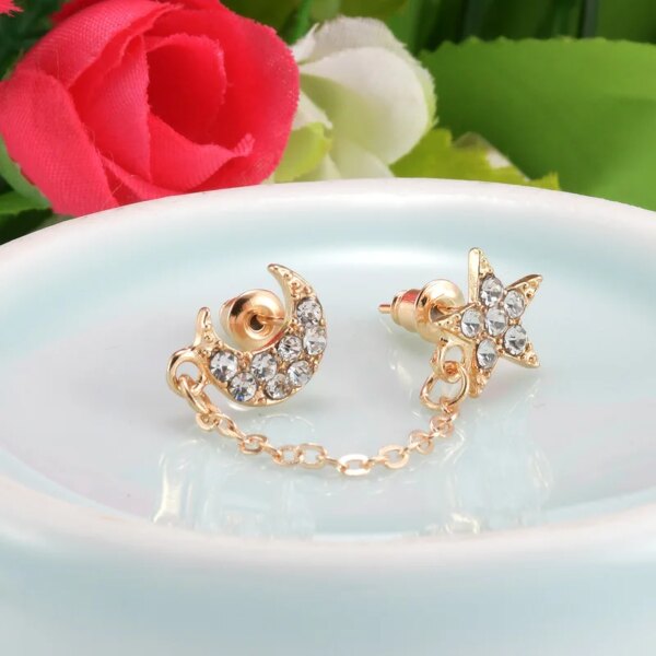 Boucle d oreille 2 trous , Vintage, 2 ou 1 pièces, deux piercings, un côté