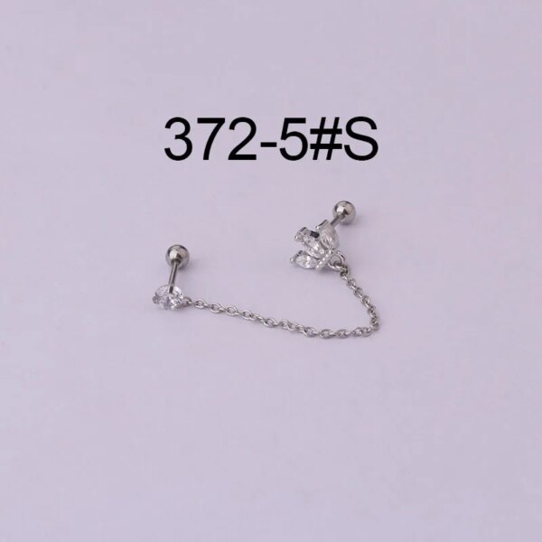 Boucle d oreille 2 trous à Double Perçage pour Femme et Adolescent