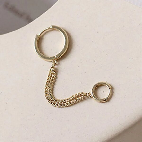 Boucle d oreille 2 trous en Clip Brcorporelle pour Femme, Bijoux de ix