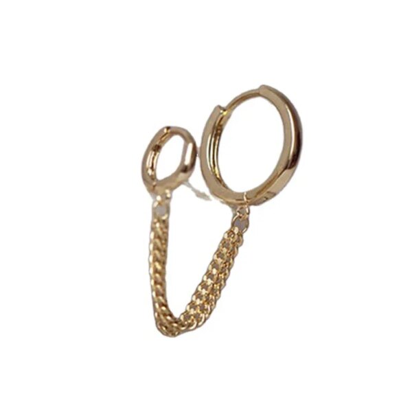 Boucle d oreille 2 trous en Clip Brcorporelle pour Femme, Bijoux de ix