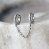 Boucle d oreille 2 trous en Clip Brcorporelle pour Femme, Bijoux de ix