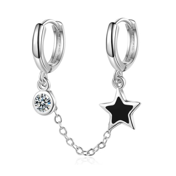 Boucle d oreille 2 trous Star Crystal de refroidissement de l'équipement