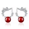 boucle d oreille perle en argent 925 pour femme, nouvelle collection, perles en pierre de zircone cubique Super Flash