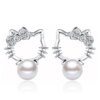 boucle d oreille perle en argent 925 pour femme, nouvelle collection, perles en pierre de zircone cubique Super Flash