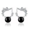 boucle d oreille perle en argent 925 pour femme, nouvelle collection, perles en pierre de zircone cubique Super Flash