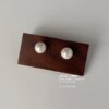 boucle d oreille perle à tige de perle en argent 925 pour femmes et filles, bijoux de fête en surbrillance brillante