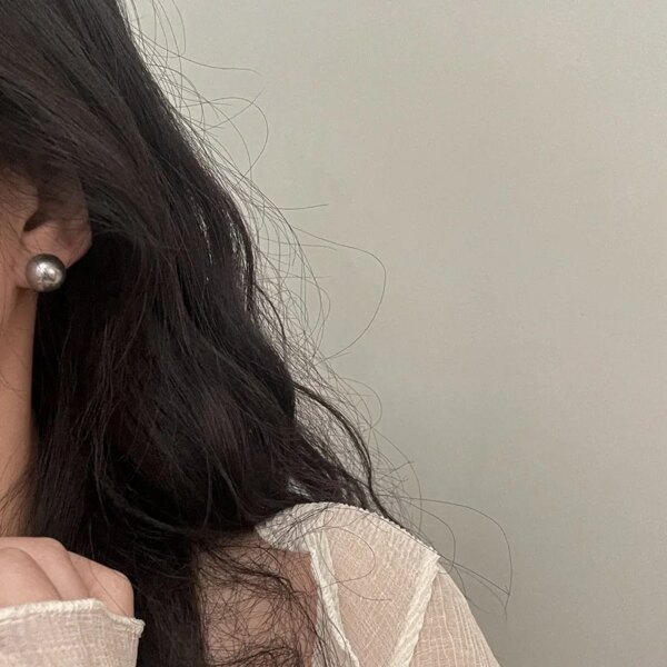 boucle d oreille perle à tige de perle en argent 925 pour femmes et filles, bijoux de fête en surbrillance brillante