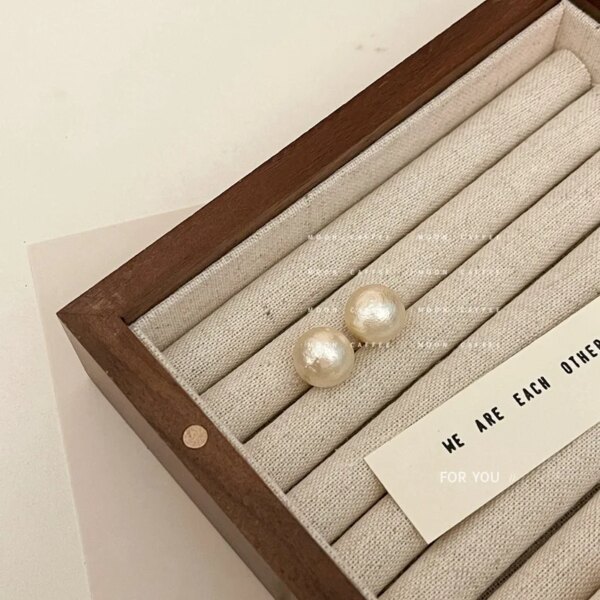 boucle d oreille perle à tige de perle en argent 925 pour femmes et filles, bijoux de fête en surbrillance brillante