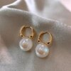 boucle d oreille perle en forme de grand cœur pour femme, bijoux en forme de sirène, pendentif en perles, style coréen