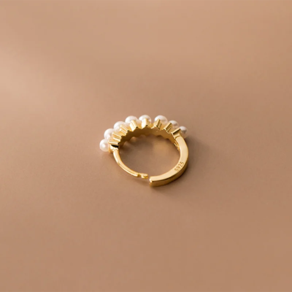 boucle d oreille perle créoles en argent Sterling 925 pour femmes, bijoux de Piercing en plaqué or français