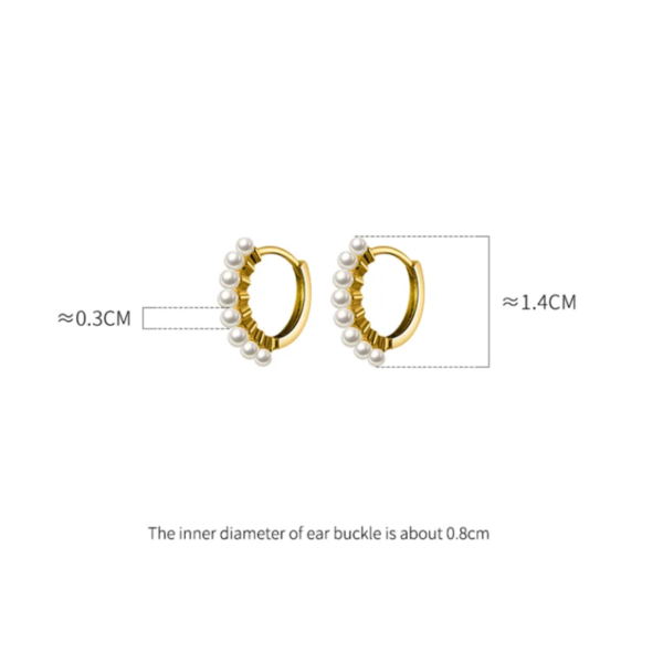 boucle d oreille perle créoles en argent Sterling 925 pour femmes, bijoux de Piercing en plaqué or français