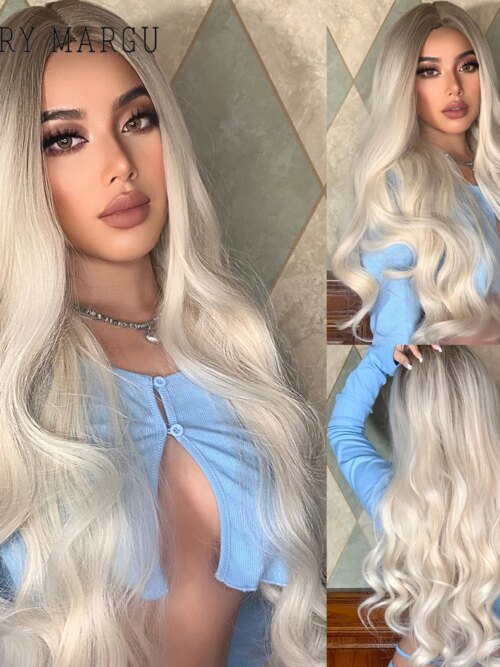 perruque cheveux naturels Ombre Couleur Synthétique