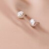 boucle d oreille perle en argent Sterling 925 authentique, bijoux fins en perles baroques irrégulières pour femmes