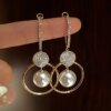 boucle d oreille perle classique élégant Imitation perle pendentif boucles d'oreilles pour femmes