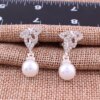 boucle d oreille perle en Strass et Perle Simulée pour Femme, Bijoux Mignons à réinitialisation