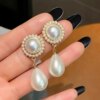 71469-a5f2fa.jpg boucle d oreille perle classique élégant Imitation perle pendentif boucles d'oreilles pour femmes
