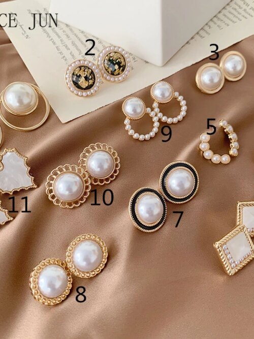 boucle d oreille perle à réinitialisation en Forme de Cœur Géométrique pour Femme et Fille