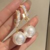 boucle d oreille perle classique élégant Imitation perle pendentif boucles d'oreilles pour femmes