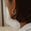 boucle d oreille perle rondes en perles baroques pour femmes, bijoux Vintage, couleur or