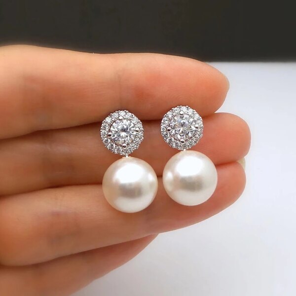 boucle d oreille perle Huitan boucles d'oreilles délicates Imitation perle accessoires de mariage