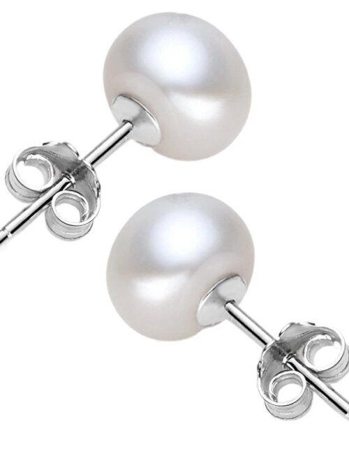 boucle d oreille perle d'eau douce naturelles en argent Sterling 925 pour femmes, bijoux
