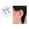 boucle d oreille perle d'eau douce naturelles en argent Sterling 925 pour femmes, bijoux