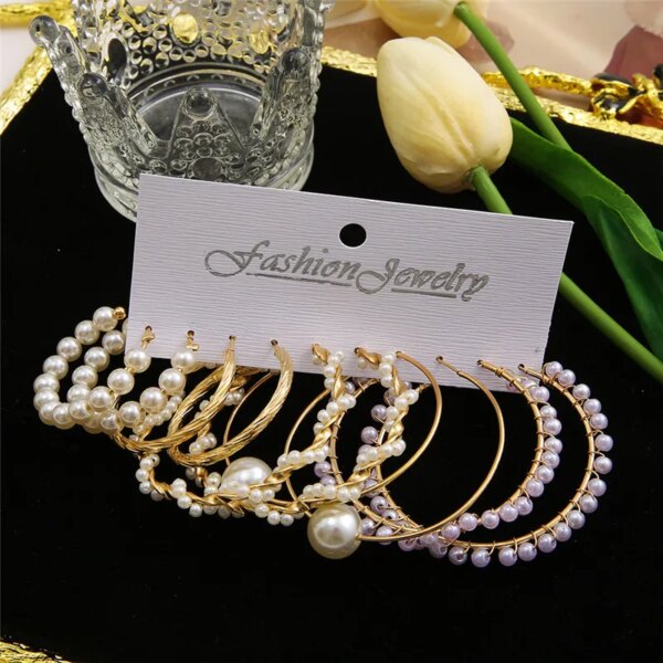 boucle d oreille perle créoles torsadées en perles pour femmes, boucles d'oreilles pendantes en métal papillon