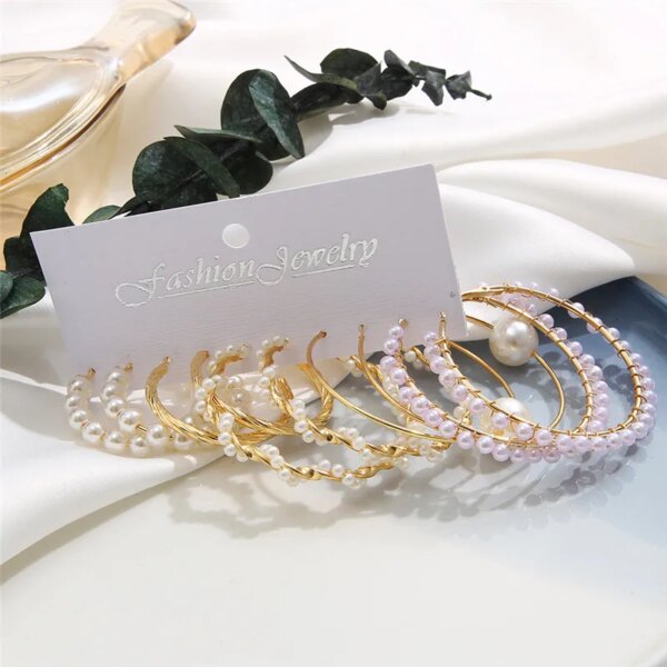 boucle d oreille perle créoles torsadées en perles pour femmes, boucles d'oreilles pendantes en métal papillon