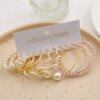 boucle d oreille perle créoles torsadées en perles pour femmes, boucles d'oreilles pendantes en métal papillon