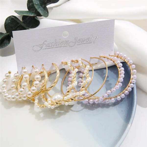 boucle d oreille perle créoles torsadées en perles pour femmes, boucles d'oreilles pendantes en métal papillon