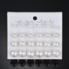 boucle d oreille perle Simulées pour Femme, Bijoux à la Mode, 12 Paires/Ensemble