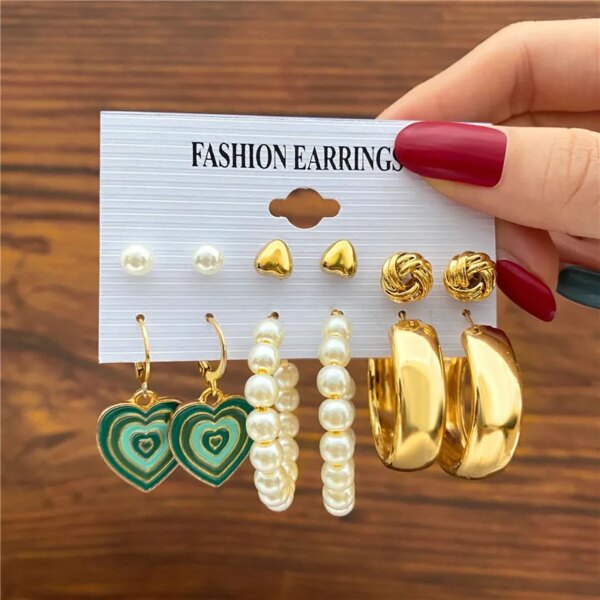 boucle d oreille perle créoles torsadées en perles pour femmes, boucles d'oreilles pendantes en métal papillon