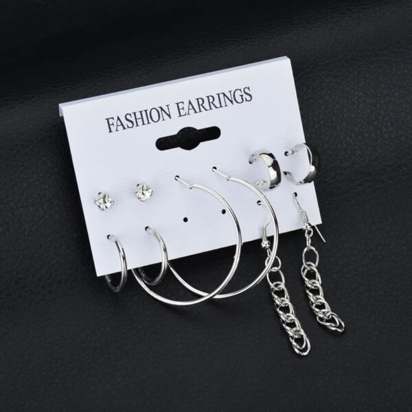 71680-100253.jpg boucle d oreille perle Simulées pour Femme, Bijoux à la Mode, 12 Paires/Ensemble