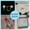 boucle d oreille perle en argent Sterling 925 en Zircon brillant pour femme